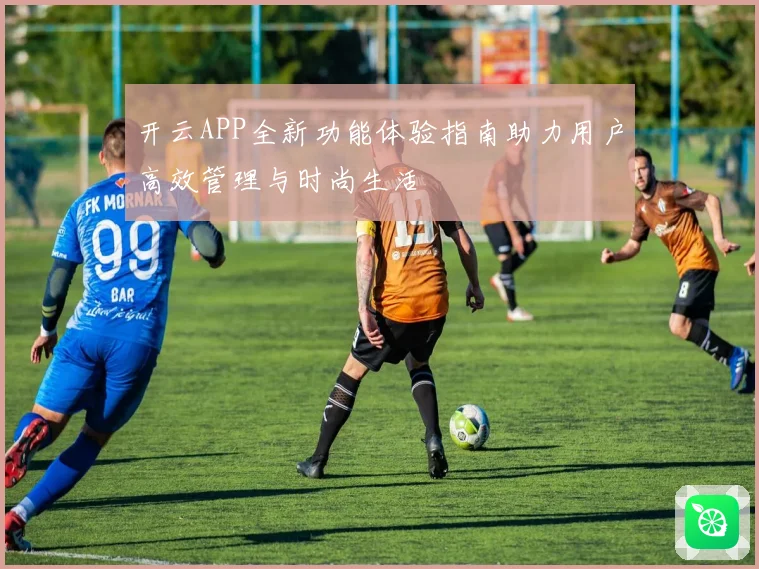 开云APP全新功能体验指南助力用户高效管理与时尚生活